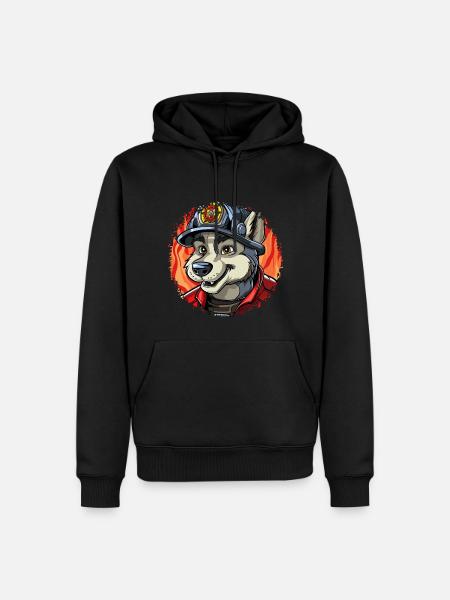 Wolf Fire Brigade - Men’s Premium Organic Hoodie - black