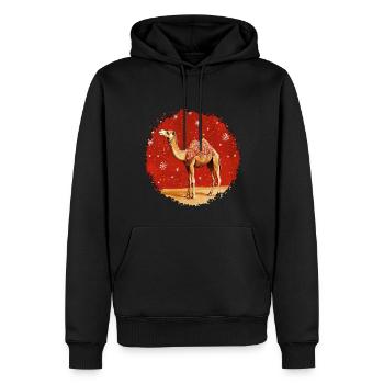 Kamele Christmas - Männer Premium Bio Hoodie - Schwarz - Vorne - Nico (187cm)