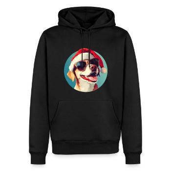Hunde Weihnachten - Männer Premium Bio Hoodie - Schwarz - Vorne - Nico (187cm)