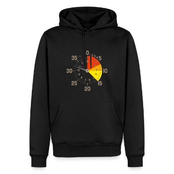 parachutiste altimètre skydive - Sweat à capuche Premium bio Homme - noir - Devant - Nico (187cm)