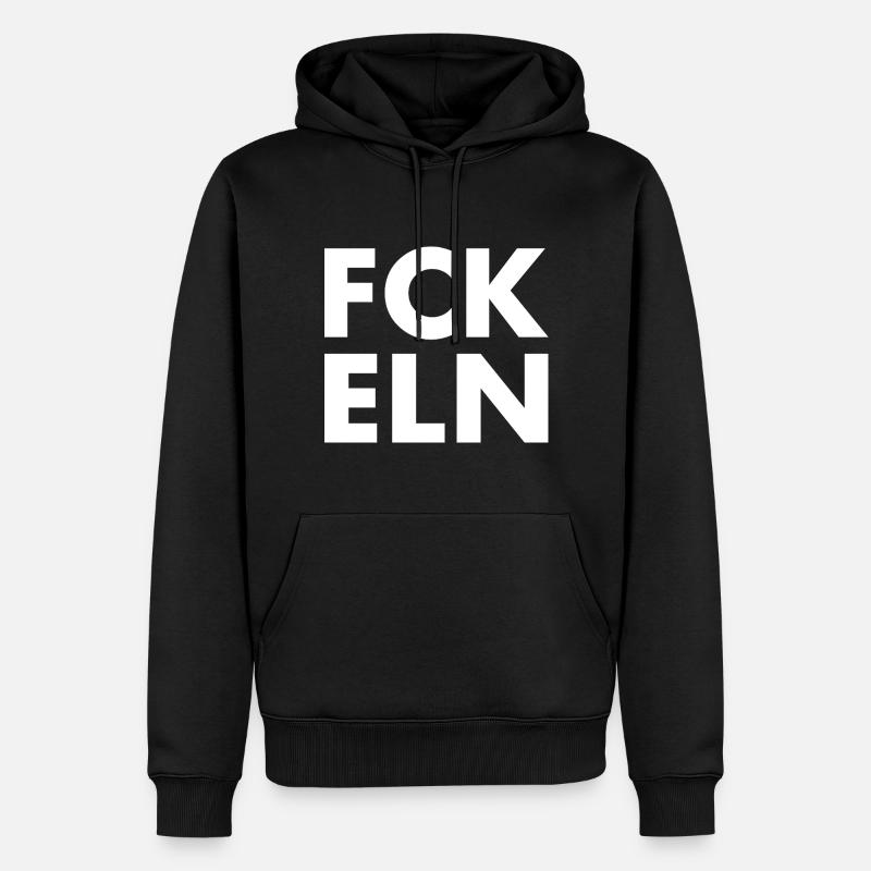 Fck eln - Sweat à capuche Premium bio Homme - noir