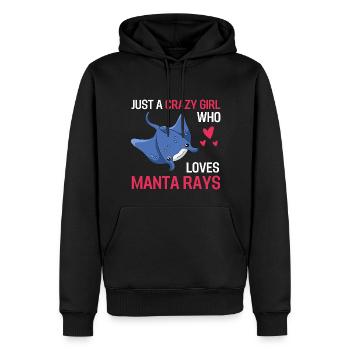 Ozean Tier Rochen Mädchen Geschenk Mantarochen - Männer Premium Bio Hoodie - Schwarz - Vorne - Nico (187cm)