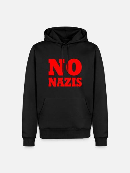Pas de nazis - Sweat à capuche Premium bio Homme - noir