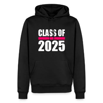 Class of 2025 - Männer Premium Bio Hoodie - Schwarz - Vorne - Nico (187cm)