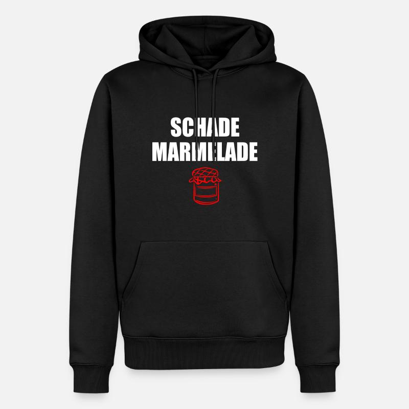 Schade Marmelade - Männer Premium Bio Hoodie - Schwarz