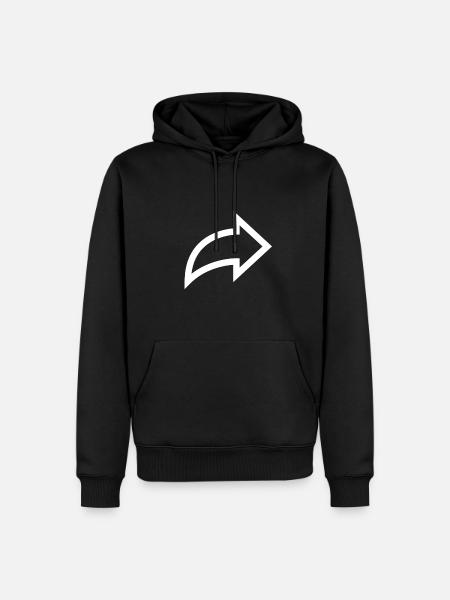 arrow - Men’s Premium Organic Hoodie - black