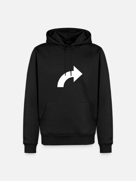 arrow - Men’s Premium Organic Hoodie - black