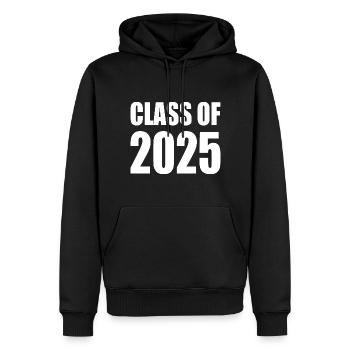 Class of 2025 - Männer Premium Bio Hoodie - Schwarz - Vorne - Nico (187cm)