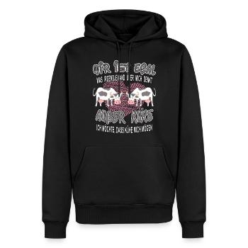 kuh möcht das kühe mich mögen bio muh top landwirt - Männer Premium Bio Hoodie - Schwarz - Vorne - Nico (187cm)