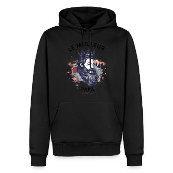 The King of Dads - Men’s Premium Organic Hoodie - black - Front - Nico (187cm)