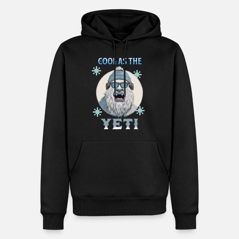 Cool as the Yeti - Männer Premium Bio Hoodie - Schwarz