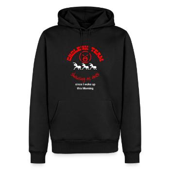 Choleric Team - Männer Premium Bio Hoodie - Schwarz - Vorne - Nico (187cm)