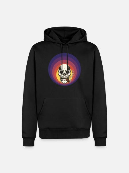 Cigar Skull - Men’s Premium Organic Hoodie - black