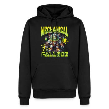 Mechanischer Paintball-Fallout, Schleimroboter - Männer Premium Bio Hoodie - Schwarz - Vorne - Nico (187cm)