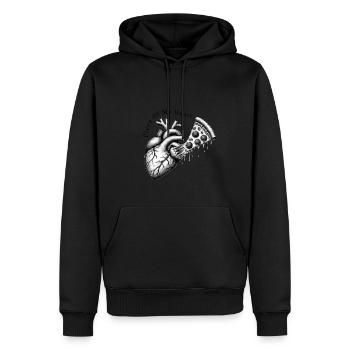 Piece Of My Heart - Men’s Premium Organic Hoodie - black - Front - Nico (187cm)