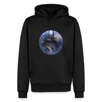 The World - Männer Premium Bio Hoodie - Schwarz - Vorne - Nico (187cm)