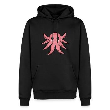 Kawaii Pieuvre Kawaii Fille Kawaii Manga - Sweat à capuche Premium bio Homme - noir - Devant - Nico (187cm)