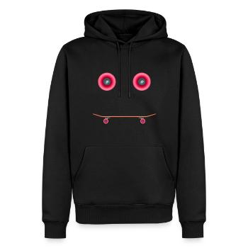skater skateboard sk8 halfpipe skateboarder - Men’s Premium Organic Hoodie - black - Front - Nico (187cm)