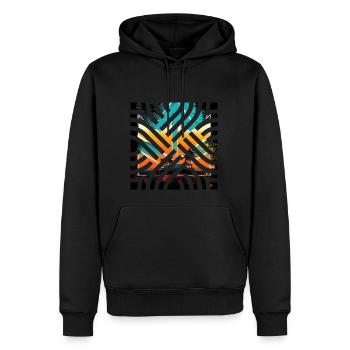 Vintage Achtziger Shirts Design Weihnachtsgeschenk - Männer Premium Bio Hoodie - Schwarz - Vorne - Nico (187cm)