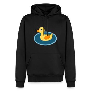 Kawaii Chibi Kawaii Duck Kawaii Caneton - Sweat à capuche Premium bio Homme - noir - Devant - Nico (187cm)