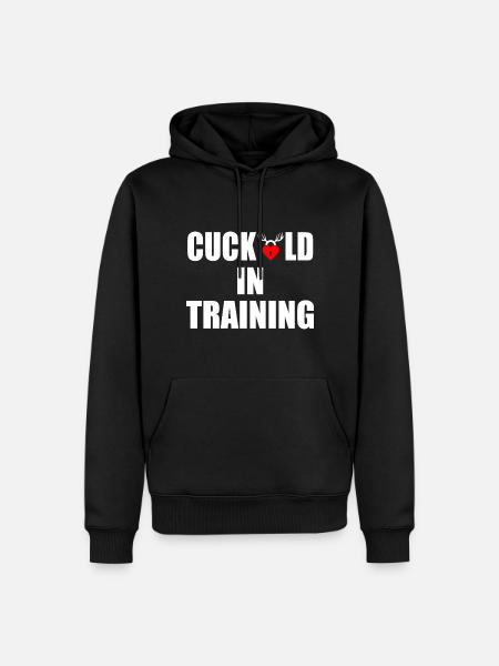 cuckold in training - Men’s Premium Organic Hoodie - black
