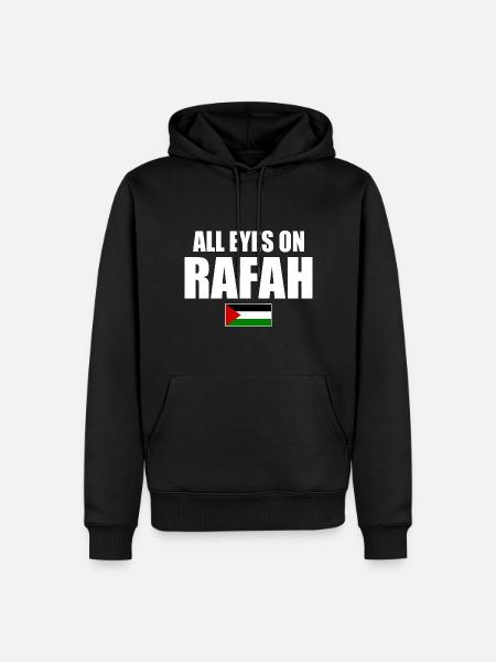 all eyes on rafah - Men’s Premium Organic Hoodie - black