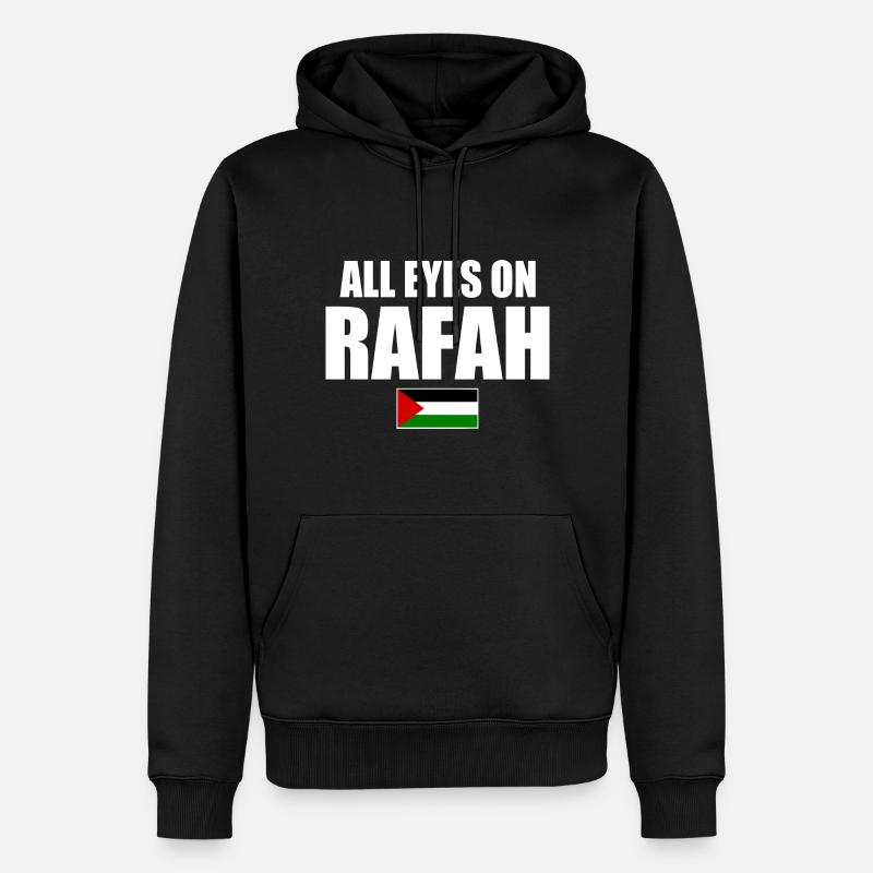 all eyes on rafah - Sweat à capuche Premium bio Homme - noir