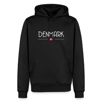 Danemark - Sweat à capuche Premium bio Homme - noir - Devant - Nico (187cm)
