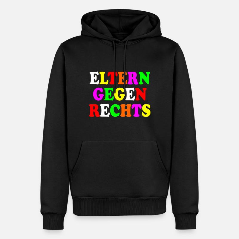 Eltern gegen rechts - Männer Premium Bio Hoodie - Schwarz