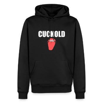 Cuckold - Sweat à capuche Premium bio Homme - noir - Devant - Nico (187cm)