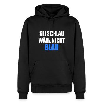 soyez intelligent, ne votez pas bleu - fck afd - Sweat à capuche Premium bio Homme - noir - Devant - Nico (187cm)