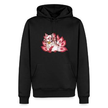 Kitsune Fuchs Fuchsgeist Inari Japan Mythologie - Männer Premium Bio Hoodie - Schwarz - Vorne - Nico (187cm)
