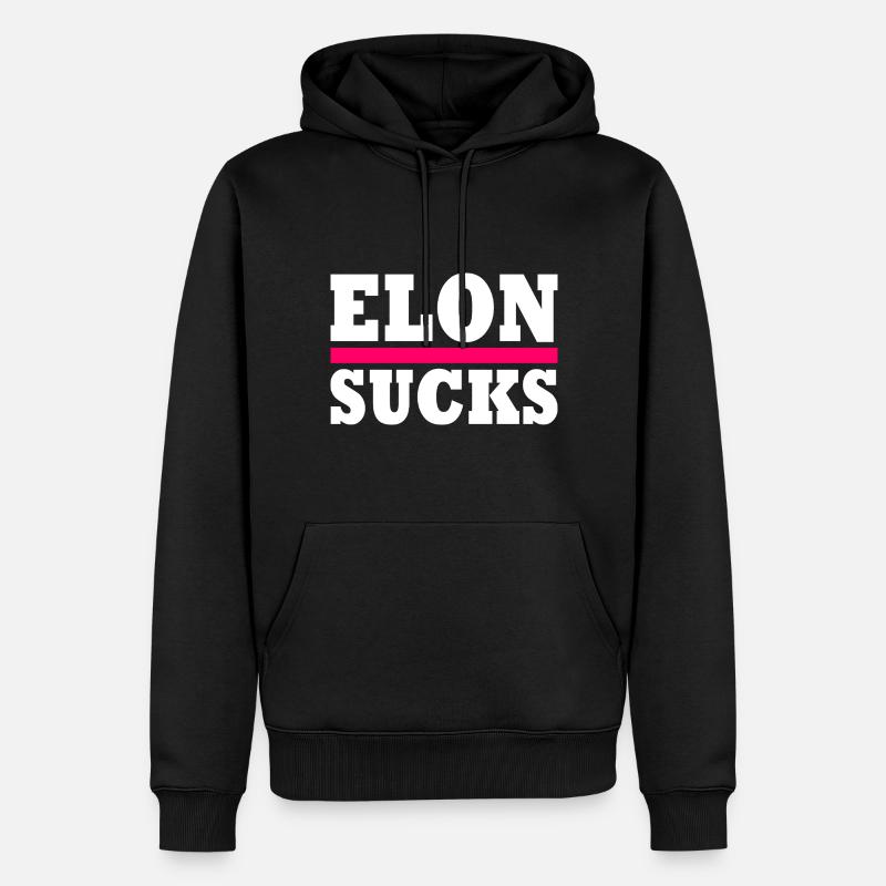 Elon sucks - Männer Premium Bio Hoodie - Schwarz