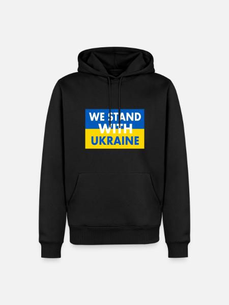 We stand with ukraine - Men’s Premium Organic Hoodie - black