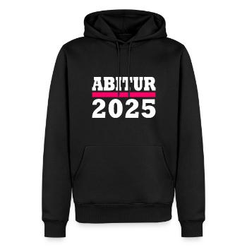 Abitur 2025 - Männer Premium Bio Hoodie - Schwarz - Vorne - Nico (187cm)
