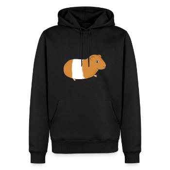 Cobaye - Sweat à capuche Premium bio Homme - noir - Devant - Nico (187cm)