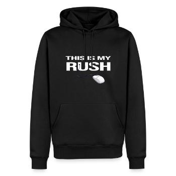 gamer nerds online gameplay rush zocker community - Männer Premium Bio Hoodie - Schwarz - Vorne - Nico (187cm)