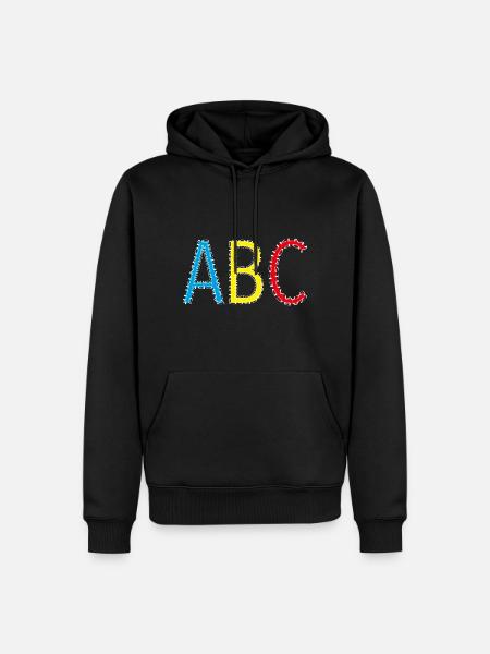 ABC- Schulstart, Schulkind - Männer Premium Bio Hoodie - Schwarz