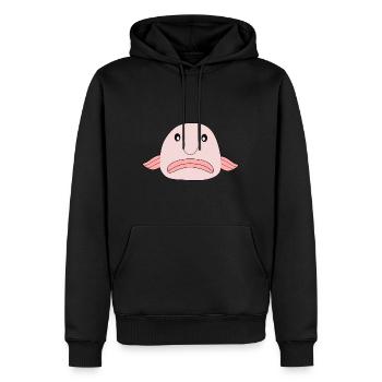 Blobfisch Fisch Comic hässlicher Fisch - Männer Premium Bio Hoodie - Schwarz - Vorne - Nico (187cm)
