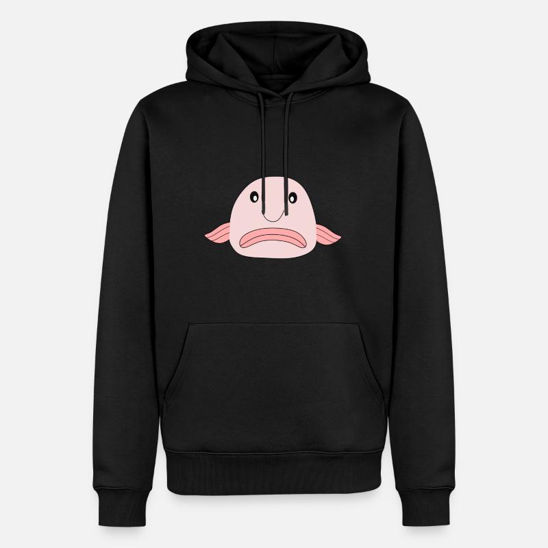 Blobfish fish comique poisson laid - Sweat à capuche Premium bio Homme - noir