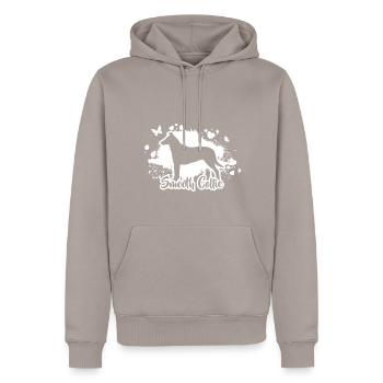 SMOOTH COLLIE Hunde Hund Wilsigns - Männer Premium Bio Hoodie - Taupe - Vorne - Nico (187cm)