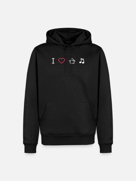 I love house music gift idea - Men’s Premium Organic Hoodie - black