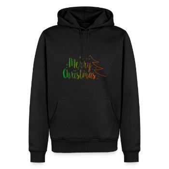 Joyeux Noël - Sweat à capuche Premium bio Homme - noir - Devant - Nico (187cm)