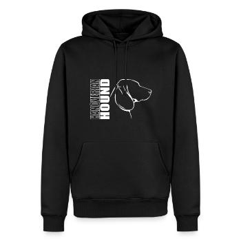 HANOVERIAN HOUND Profil Chiens Wilsigns - Sweat à capuche Premium bio Homme - noir - Devant - Nico (187cm)