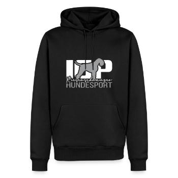 IGP RIESENSCHNAUZER HUNDESPORT Wilsigns Hunde - Männer Premium Bio Hoodie - Schwarz - Vorne - Nico (187cm)