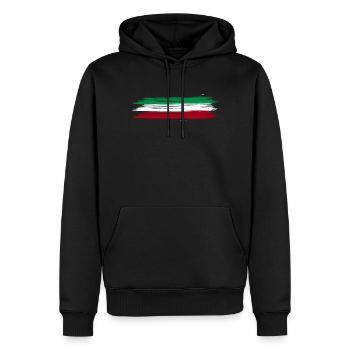 Italien Flagge - Männer Premium Bio Hoodie - Schwarz - Vorne - Nico (187cm)