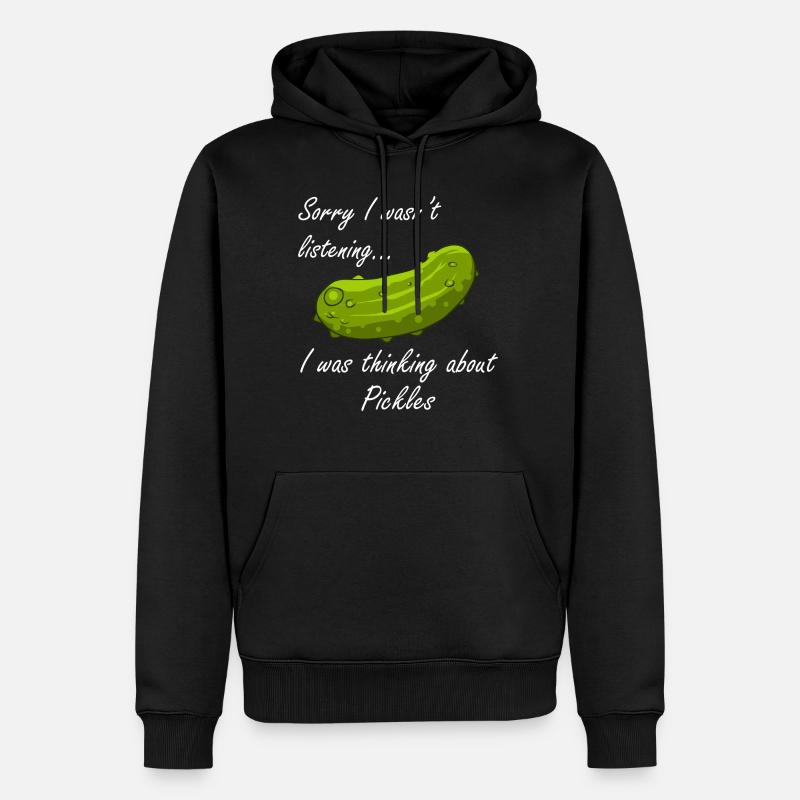 Denken Sie an Gurken fermentierte Gurke - Männer Premium Bio Hoodie - Schwarz