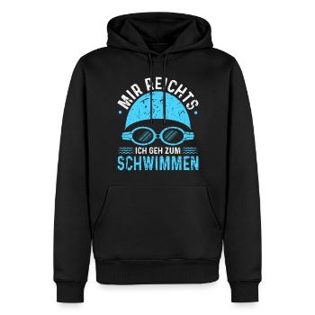Schwimm - Männer Premium Bio Hoodie - Schwarz - Vorne - Nico (187cm)