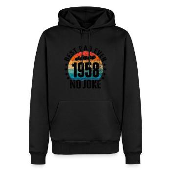 Best Dad Ever Since 1958 Variante No Joke - Männer Premium Bio Hoodie - Schwarz - Vorne - Nico (187cm)