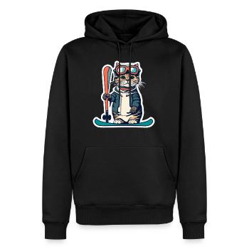 Snowboard - Männer Premium Bio Hoodie - Schwarz - Vorne - Nico (187cm)